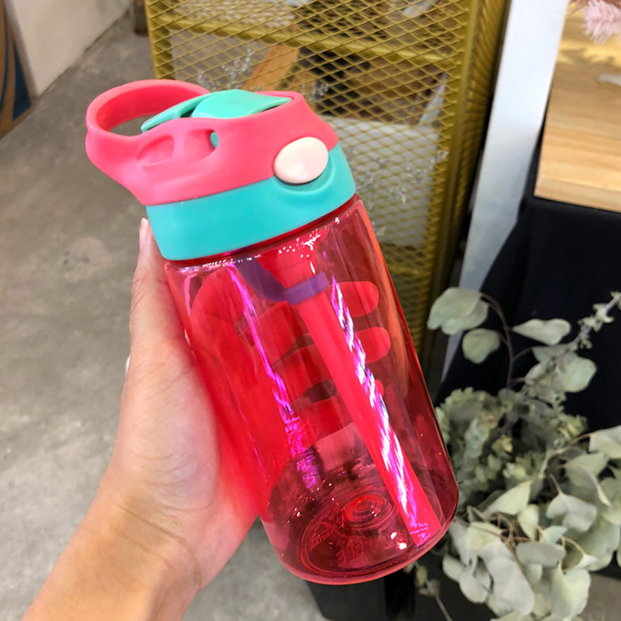 New hot Fashion 480 ml Cute Baby Water Cup Leak Proof Bottle with Straw ...